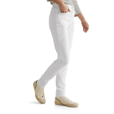 Abbildung von CECIL Damen B378650 Slim Fit Jeans, White, 33W x 30L