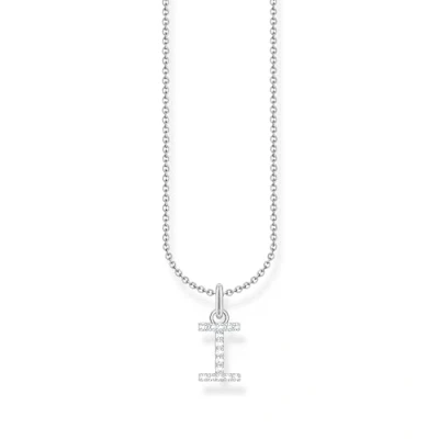 Abbildung von THOMAS SABO Kette mit Anhänger »Buchstabe, KE2240 KE2265 051 14 L45V, 414 L45V«, Zirkonia (synth.)