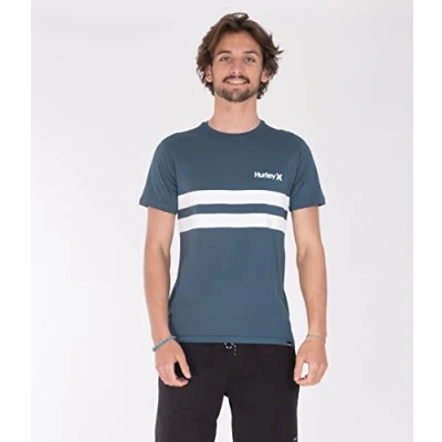 Abbildung von Hurley Herren M Oceancare Block Party Ss Tee T Shirt, Nachtblau (Nightshadow),