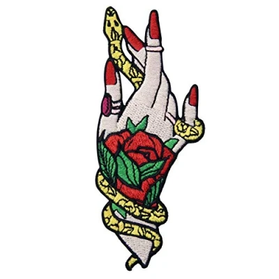 Abbildung von Aufnäher/Aufbügler/Aufbügler/Schlange/Hexe, Blumen Design