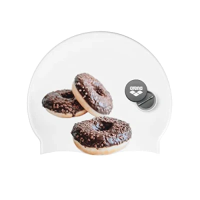 Abbildung von arena HD Unisex Silikon Badekappe für Erwachsene Training Rennen 100% Faltenfrei Donuts