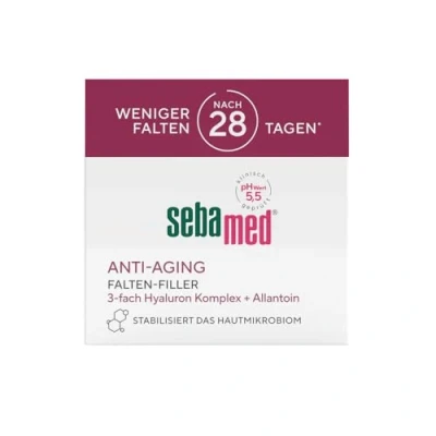 Abbildung von Sebamed Anti Aging Faltencreme Falten Filler, Feuchtigkeitspflege für Männer und Frauen, mit 3 fach Hyaluron Komplex, auch bereits ausgeprägte Falten, mindert nach nur 28 Tagen, 50ml