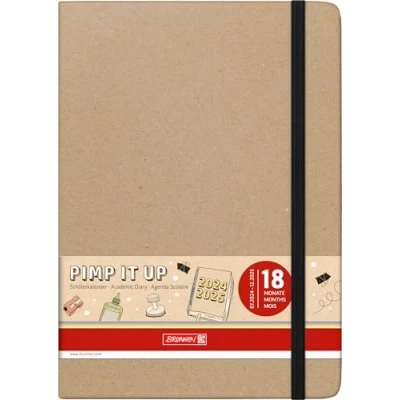 Abbildung von BRUNNEN Schülerkalender (2024/2025) Pimp it up!, 2 Seiten = 1 Woche, A5, 208 Seiten, braun