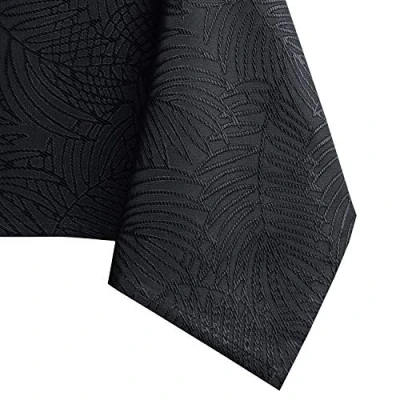 Abbildung von AmeliaHome Tischdecke 60x60 cm Mitteldecke Tischtuch Tafeldecke Fleckschutz Lotuseffekt Abwaschbar Wasserabweisend Ornament Schwarz Gaia