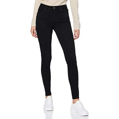 Abbildung von Pieces Pcdelly Jeans Skinny Fit, Damen, Größe: XLx32, Black