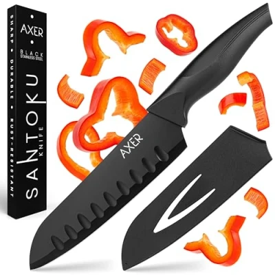 Abbildung von Axer Santoku Messer Scharf Japanisches Kochmesser Profi Küchenmesser Santokumesser Chef Knife
