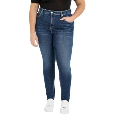 Abbildung von Calvin Klein Jeans PLUS HIGH RISE Skinny Fit, Damen, Größe: 54/56, Denim dark