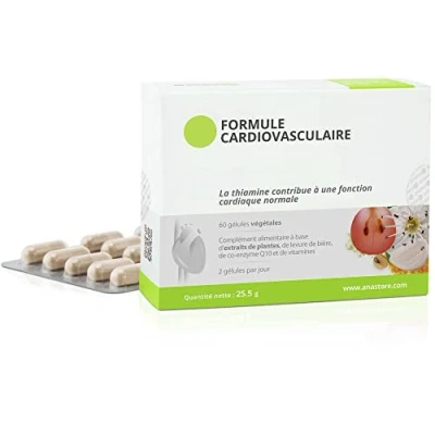 Abbildung von HERZ KREISLAUF FORMEL * 60 Kapseln / 320 mg Vitaminen der B Gruppe, Weißdorn, Knoblauch, Traube, Nattokinase und Coenzym Q10 Kardiovaskulär+ Blutkreislauf + Druck