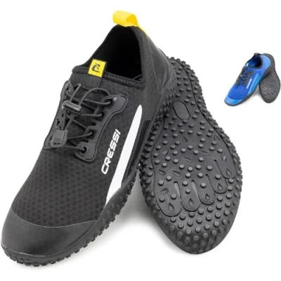 Abbildung von Cressi Unisex Adult Sonar Shoes Wasserschuh für Erwachsene aus Mikroperforiertes Gewebe, Schwarz/Gelb, 44 EU