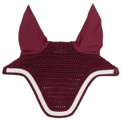 Abbildung von Kentucky Horsewear Fliegenhaube Wellington Geflochten Bordeaux Warmblut