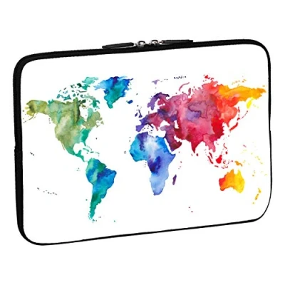 Abbildung von PEDEA Design Schutzhülle Notebook Tasche bis 17,3 Zoll (43,9cm), Color World