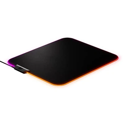 Abbildung von SteelSeries QcK Prism Cloth M Gaming Mauspad 2 Zonen RGB Beleuchtung Mittelgroße (320mm x 270mm 6mm)