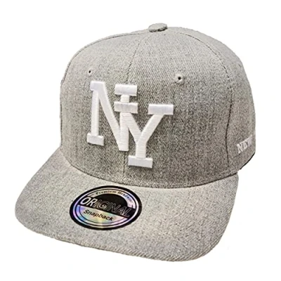 Abbildung von J26 Kids Kinder Snapback USA Cap Teenie Kappe Basecap Mütze Trucker Cappy Sport NY (Grau)