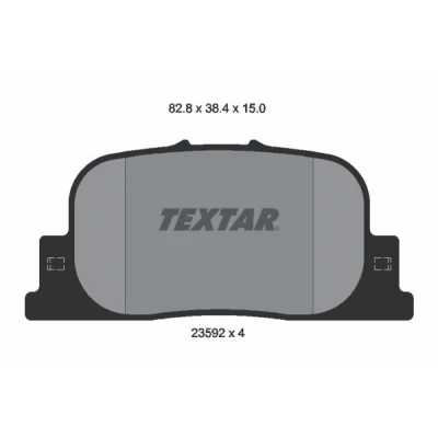 Abbildung von TEXTAR 2359201 Bremsbelagsatz nicht für Verschleißwarnanzeiger vorbereitet TOYOTA: Prius II Liftback, SCION: tC Coupe
