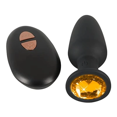 Abbildung von Vibroplug „Butt Plug mit Stein“ Fernbedienung, 7,5 cm