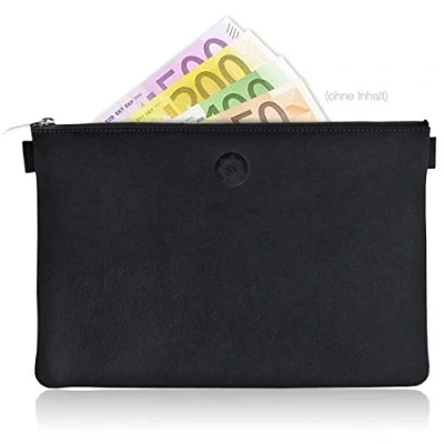 Abbildung von SONNENLEDER hochwertige Banktasche&quot;WEILL&quot; Farbe: Schwarz *Echtes Leder*