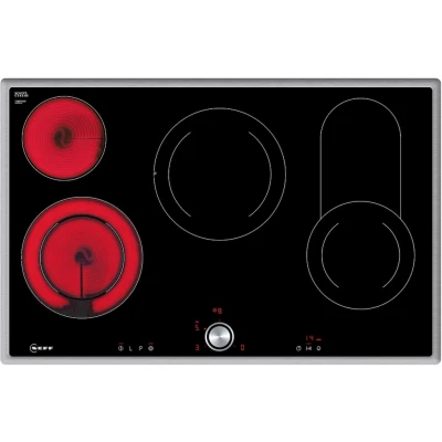 Abbildung von Neff T18BT16N0 Elektrokochfeld N70 / 80cm TwistPad Bräterzone Glaskeramik Edelstahlrahmen
