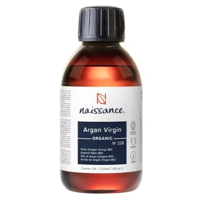Abbildung von Naissance Marokkanisches Arganöl Nativ BIO (Nr. 228) 225ml Kaltgepresst Pflegeöl für Gesicht, Haut, Haare, Bart &amp; Nagelhaut