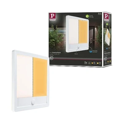 Abbildung von Paulmann 94707 LED Außenleuchte Panel Smart Home Zigbee Lamina Sensor IP44 eckig 250x250mm 2200 3000K 14W 920lm Weiß Kunststoff Tunable Warm