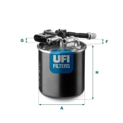 Abbildung von UFI 24.151.00 Kraftstofffilter Filtereinsatz 10 8 MERCEDES BENZ: C Class Saloon, T modell, GLC Off Road, INFINITI: Q50 Saloon