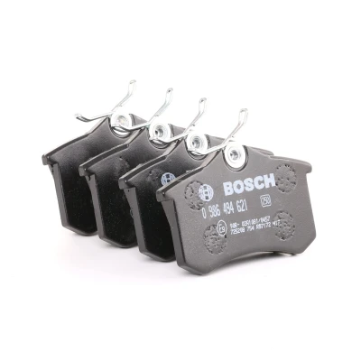 Abbildung von BOSCH 0 986 494 621 Bremsbelagsatz Low Metallic mit Schrauben, Montageanleitung VOLKSWAGEN: Polo V Hatchback, Caddy 3, T Cross kfzteile, mister