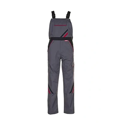 Abbildung von Planam 2332066 Highline Latzhose, Schiefer/Schwarz/Rot, Größe 66