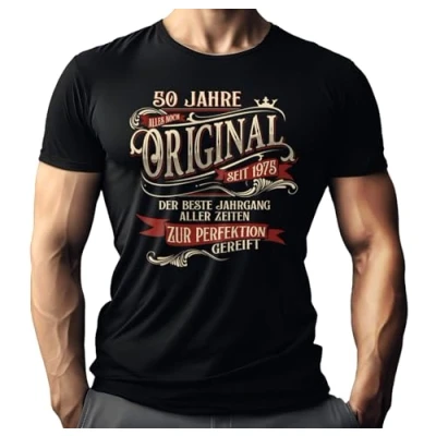 Abbildung von Herren T Shirt zum 50. Geburtstag: 50 Jahre zur Perfektion gereift Original Jahrgang 1975