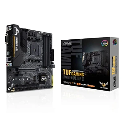 Abbildung von Asus TUF Gaming B450M Plus II Mainboard Sockel AM4 (mATX, AMD Ryzen, DDR4 Speicher, M.2, USB 3.1 Gen1+ Gen2, Aura Sync, Ai Noise Cancelling Mikrofon)