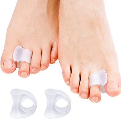 Abbildung von Sumiwish [10x Hallux Zehenspreizer, Silikon Zehenspreizer für Uberlappende Zehen, Hammerzehen, Schmerzlinderung Transparente