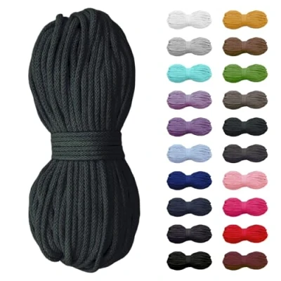 Abbildung von Slantastoffe 5m Baumwollkordel 5mm, Kordel, Schnur, Turnbeutel, 21 Farben (Dunkelgrün)