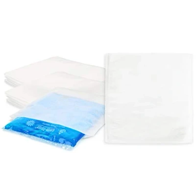 Abbildung von com four® 50x Einweg Vlieshülle für Kalt &amp; Warm Mehrfach Gel Kompresse Kühlpack Schutzhülle zum Schutz Ihrer Haut