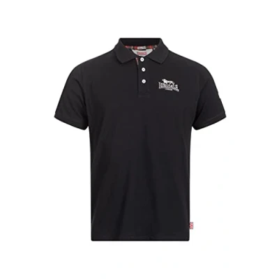 Abbildung von Lonsdale Men&#039;s BRUAN Polo Shirt, Black/Silver, 3XL