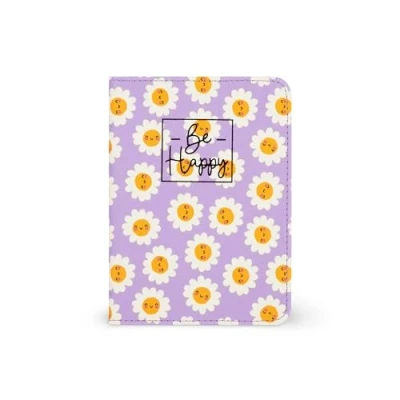 Abbildung von Legami Reisepass Halter mit Blumen, Passport Holder Brieftasche für Reisen, Schutzhülle, 1 Passporttasche, 4 Kartenfächer, RFID Schutz, 10,5 x 14 cm, Daisy, violett, S, Casual