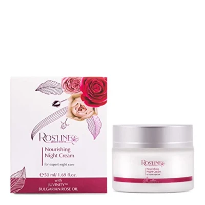 Abbildung von Ros&#039;Line regenerierende nachtcreme gesichtscreme für intensive Feuchtigkeit mit Rosenwasser, Rosenöl und Arganöl alle Hauttypen, Revitalisierende Creme Frauen 50ml