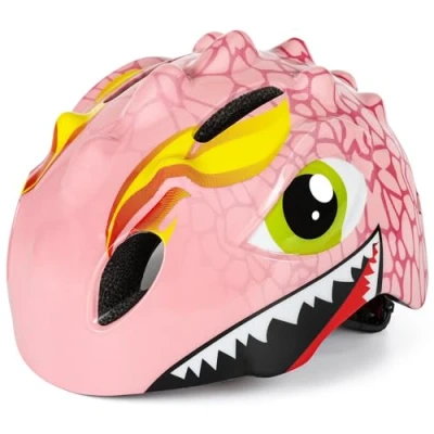 Abbildung von VICTGOAL Fahrradhelm Kinder zu Radsport Niedliche Cartoon 3D Gestaltet Kinderhelm für Fahrrad Skateboard Rollschuh Jungen und Mädchen Verstellbare Größe (Rosa, S (50 54 cm))