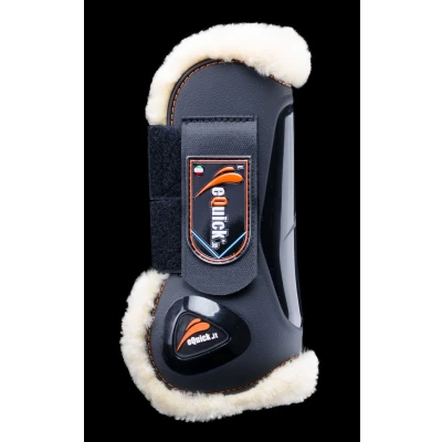Abbildung von eQuick Sehnenschutz eLight Front Fluffy Schwarz Pony