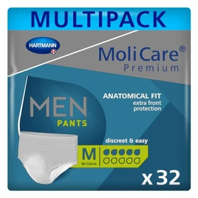Abbildung von MoliCare Premium Men Pants, Diskrete Anwendung bei Inkontinenz speziell für Männer, 5 Tropfen, Gr. M, 4x8 Stück