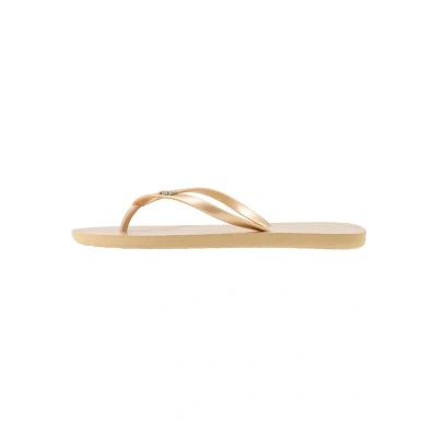 Abbildung von Roxy VIVA IV Zehentrenner, Damen, Größe: 41, Metallic gold Kunststoff