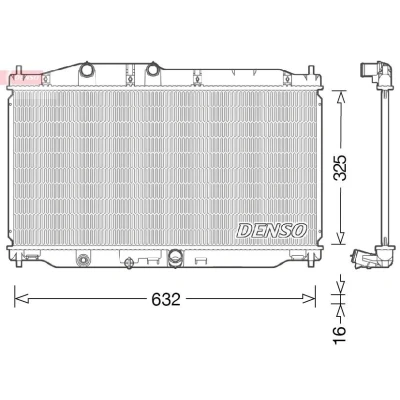 Abbildung von DENSO DRM40043 Kühler, Motorkühlung 325 656 16