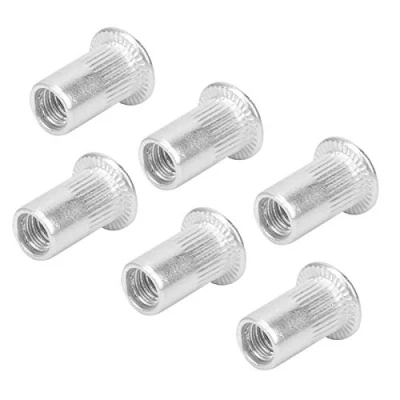 Abbildung von Nietmuttern, 100 Stück Blindnietmutter Nietmutter Sortiment, Aluminium M5 Flachkopf Gewindeeinsatzmuttern