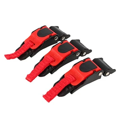 Abbildung von Qiilu 3X Motorradhelm Speed ​​Clip Schnellverschluss Kinnriemen Knopf Zugschnalle Fahrrad