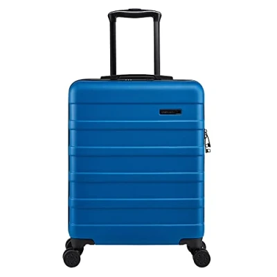 Abbildung von Cabin Max Anode Handgepäck Koffer Leicht, Hartschale, Trolley mit 4 Rädern, 3 stelliges Schloss (Trolley Farbe: Aegean Blau, Größe: 55x40x20 cm 40L)