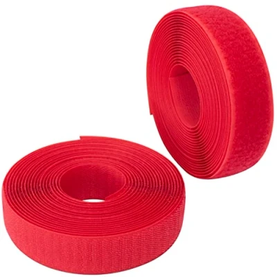 Abbildung von AERZETIX C65960 Klettband/ rolle 30 mm 5 meter organizer/kabelbinder band für kleidersäcke aus polyamid und polyester farbe: Himbeerrot