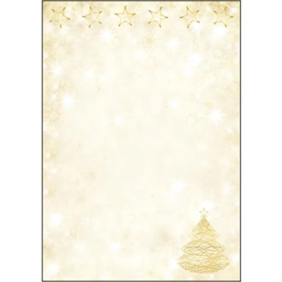 Abbildung von SIGEL DP083 Briefpapier Weihnachten &quot;Graceful Christmas&quot;, DIN A4, 100 Blatt, aus nachhaltigem Papier, weihnachtliches Motiv für Weihnachtspost, Angebote, Einladung, Menükarte