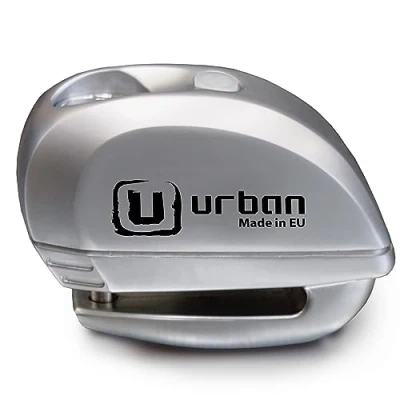 Abbildung von URBAN SECURITY UR22 Diebstahlsicherung Bremsscheibenschloss Motorrad mit Alarm 120 dB Warnung, ø 6 mm, Metall