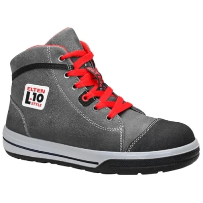Abbildung von ELTEN Sicherheitsschuhe VINTAGE Pirate Mid ESD S3, Herren, Leder, Stahlkappe, leicht, sportlich, Grau/Schwarz, Größe: 47