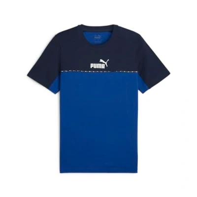 Abbildung von PUMA Herren ESS Block X Tape Tee T Shirt, Kobaltglasur, S EU