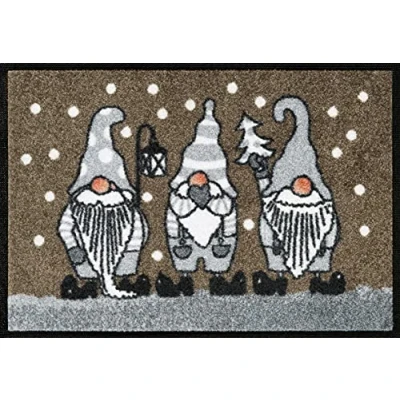 Abbildung von Wash+Dry Fußmatte, Winterzwerge Taupe 40x60cm, innen und außen