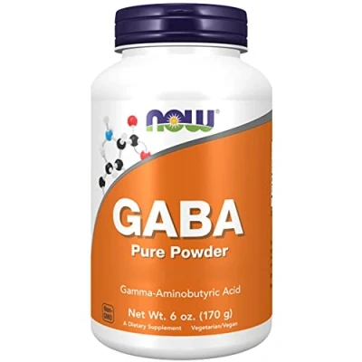 Abbildung von Now Foods, GABA, 500mg, 170g veganes Pulver, Gamma Aminobuttersäure, Laborgeprüft, Glutenfrei, Vegetarisch, Sojafrei, ohne Gentechnik