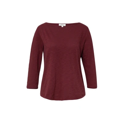 Abbildung von s.Oliver MIT 3/4 ÄRMELN Langarmshirt, Damen, Größe: 34, Bordeaux